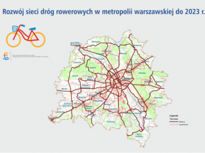 Rozwój tras rowerowych metropolii warszawskiej